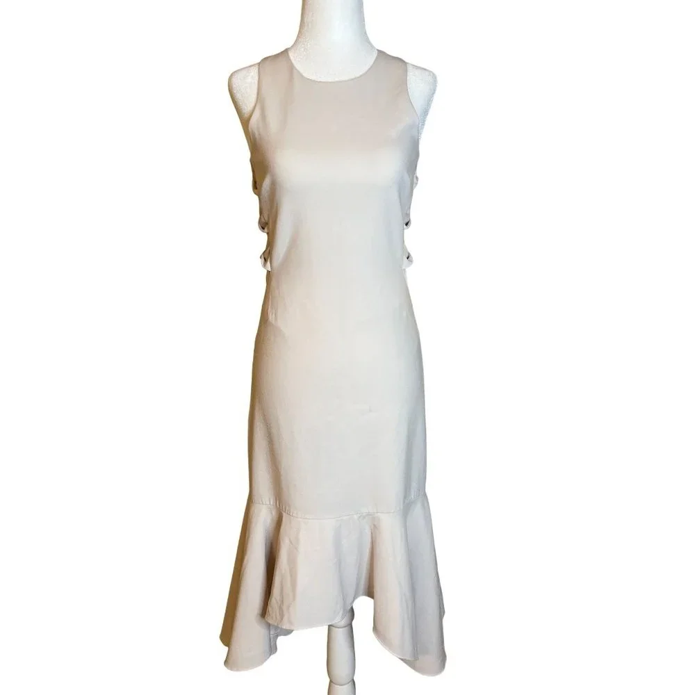 Halston Heritage White Midi Dress - Picture 5 of 10